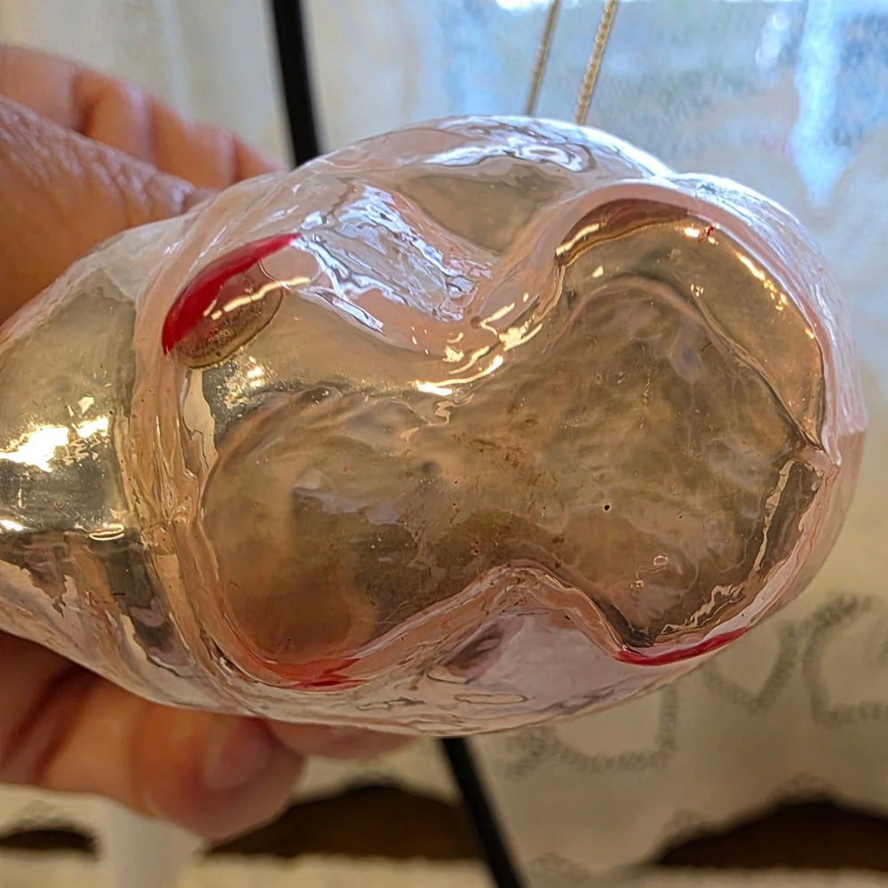 Lauschaer Glaskugelhaus Glass Pig Ornament Handmade Germany Christmas Good Luck - Picture 7 of 8